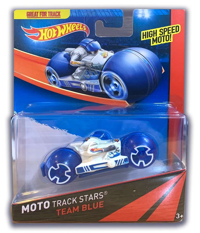 Hot Wheels Moto Track Stars Team Blue - Very Rare in Pristine Condition! - Image 1 of 3