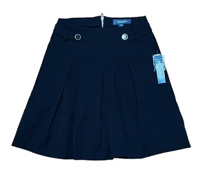 Modcloth Womens Black Corduroy A Line Mini Skirt Buttons Pleated 0 NWT - Picture 1 of 5