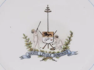 06D43 Antigua Plato Sociedad DE ' Estrella Dunkerque Juegos Norte Flandes 1887 - Imagen 1 de 5