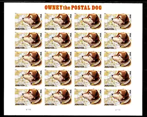 OWNEY THE POSTAL DOG US #4547 BAGGAGE TAGS TRAINS ALBANY, NY FOREVER STAMP SHEET - Picture 1 of 3