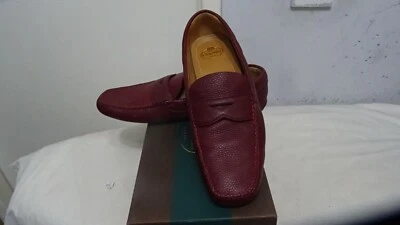 Church's Men's Luigi Daino Cerise Leather Slip Ons Loafer Rubber Sole Shoes £360 - Image 1 of 4