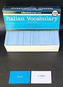 Spark Notes Italian Vocabulary Study Cards (EUC) - Imagen 1 de 6
