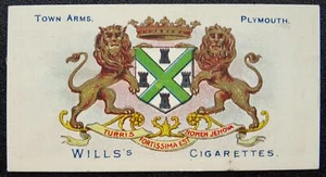 Nº4 PLYMOUTH Borough Arms 2ª Serie (1-50) por W.D.& H.O.Wills 1906 - Imagen 1 de 1
