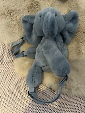 Jellycat Huggady Elephant Soft Toy Backpack Bag Retired RARE NWOT