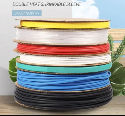 Cable tubo termorretráctil 100 pies 1/8" 3 mm 2:1, multicolor Foto 1 de 3