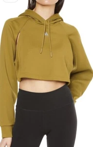 Adidas Women’s Large Cropped Hoodie HIIT HD Aeroready Bronze Strata Training - Picture 1 of 12