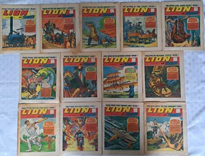 UK: 13 Lion and Thunder Comics- 1972 Editions - IPC 13 Classics in a Row - Picture 1 of 12