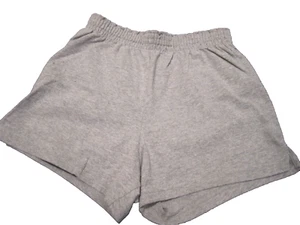 Soffe Youth Girls Short Gray Elastic Waistband Notched Leg - Picture 1 of 10