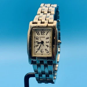 GUESS Vintage 1995 Women’s Tank Style Quartz Bracelet Wristwatch Working Cond - Picture 1 of 19