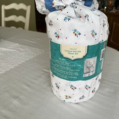 Juego de sábanas The Pioneer Woman QUEEN 100 % algodón percal floral Ditsy NUEVO Foto 1 de 4