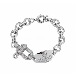 SALE! Vivienne Westwood Horseshoe Hardware Silver Bracelet New in box A35 - Picture 1 of 10