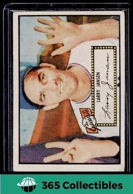 1952 Topps Larry Jansen - 5 Red Back MLB Baseball  New York Giants - Image 1 of 2