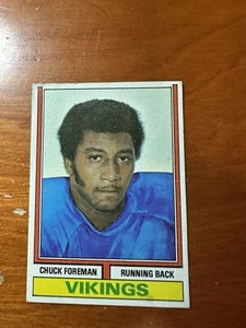 Topps Football #113 1974 Chuck Foreman radiocontrol novato en muy buena condición - Imagen 1 de 3