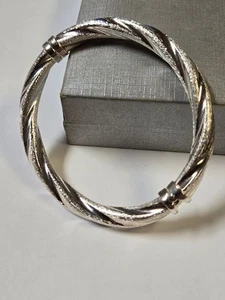 Wunderschöner 925/ Italien Sterling Silber Armreif mit Scharnier 22,3 Gramm - Bild 1 von 7