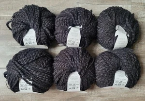 Lot Of 6 Katia Temis Black Cotton Blend DK Yarn - Picture 1 of 3