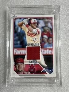 Mike Trout-2023 Topps-Jersey Fusion Juego Usado Muestra•2014 Camiseta Interior Usada - Imagen 1 de 8