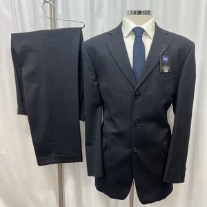 M&S TAILORING Regular Fit Pure Wool Navy 2 Piece Suit C44M W38 L32 - Picture 1 of 24