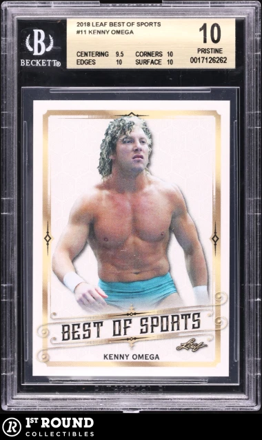 Kenny Omega BGS 10: 2018 Leaf Best of Sports Pristine Wrestling Card #11 POP 4 - Image 1 of 3
