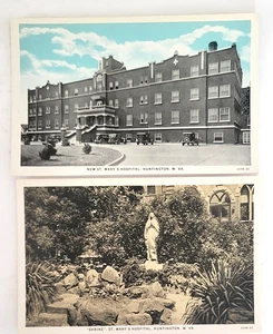 Vintage 1930 Huntington WV PC NEW ST MARY'S HOSPITAL & VIRGIN MARY SHRINE Mint - Bild 1 von 2