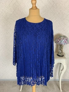 MARINA RINALDI Crepe blouse Size MR29-US20W-IT58-DE50-UK24-FR54 - Picture 1 of 10