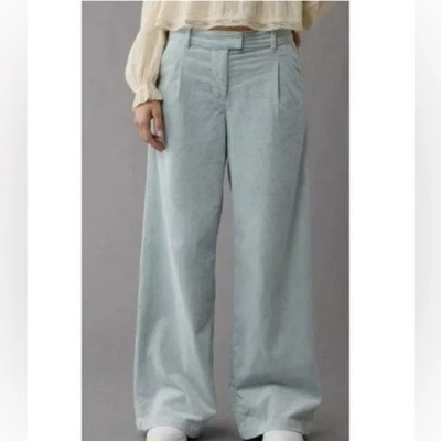 Новый с Ярлыками American Eagle Outfitters светло-синий вельвет эластичные брюки размер 16 высокий - Изображение 1 из 4