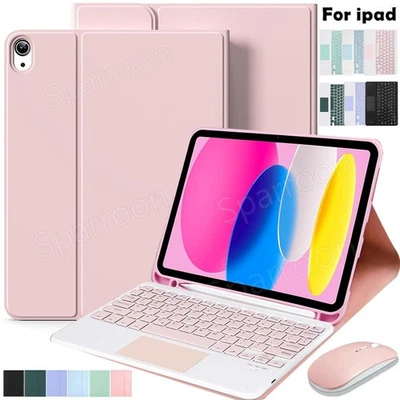 Touchpad Keyboard Case Mouse For iPad 5/6/7/8/9/10/11th Gen A16 Air 6 5 4 Pro 11 - Image 1 of 4