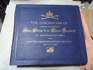 ROYAL King George VI Queen Elizabeth 1937 Broadcast (E+) 78 15-Record Set Photo - Imagen 1 de 17