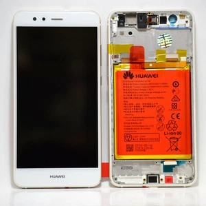Genuine Huawei P10 Lite WAS-LX1 LCD Assy + Frame + Battery Pearl White 02351FSC - Picture 1 of 1