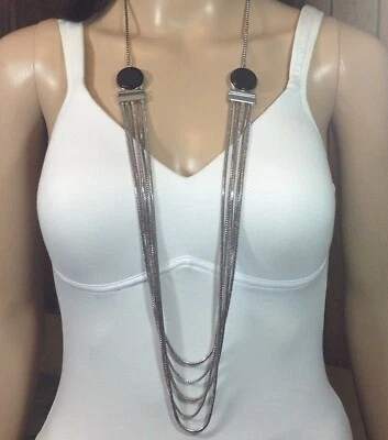 Chico's黑色/银色项链全新无标签 — 第 1/4 张图片