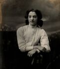 Postcard RPPC portrait Edwardian lady dress fashion social history c1910 #80
