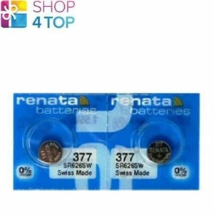 2 Renata 377 Sr626Sw Batteries Silver 1.55V Watch Swiss Made NEW - Picture 1 of 1