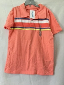 NWT Carter's Boys Stripes Coral Polo Shirt Top Many sizes - Picture 1 of 3