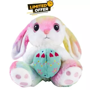 Easter Stuffed Bunny with Egg(Reversible), 8.5” Plush Rabbit with Floppy... - Picture 1 of 7