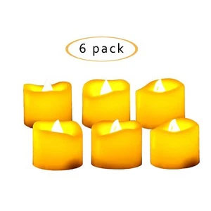 Confezione da 6 batterie candele votive LED senza fiamma incluse - Foto 1 di 6