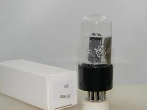 GE 6X5GT Test NOS 100/100% Grey Plates Side "O" Getter Serious Tubes R73 - Picture 1 of 4