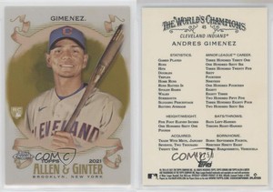 2021 Topps Allen & Ginter's Chrome Gold Refractor /50 Andres Gimenez Rookie RC