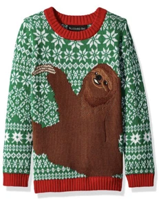 Blizzard Bay Boys Ugly Chrismas Sweater Sloth NWT Size 4 - Picture 1 of 3