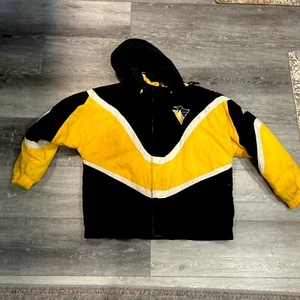 Vintage 1990s Pittsburgh Penguins Apex One Jacket Size L Large Mens Winter Coat - Bild 1 von 24