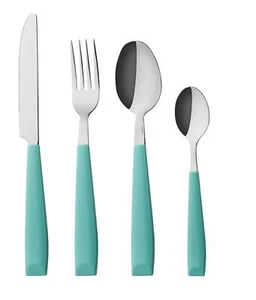 16PCS Flatware Set Stainless Steel Silverware/Cutlery Set With Colored Handle... - Picture 1 of 5