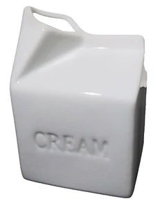 Denmark Brand White Milk Carton Porcelain Creamer Container - Picture 1 of 7