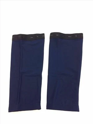 2020/21 No Logo Roubaix Cycling Knee WARMERS in Navy - by GSG - Image 1 of 3