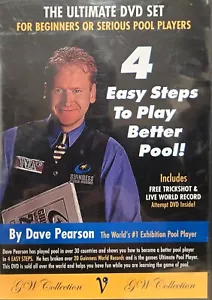 4 Easy Steps to Play Better Pool by Dave Pearson (DVD) ~ New & Sealed - Imagen 1 de 1