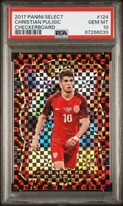 2017-18 Panini Select Red Checkerboard Prizm Christian Pulisic #124 PSA 10 - Picture 1 of 4