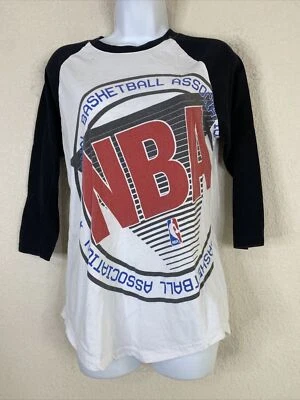 NBA Womens Size S Logo Ringer T-shirt 3/4 Sleeve - Image 1 of 4