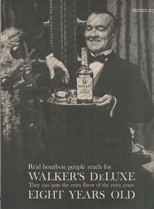 1963 Walker's DeLuxe Bourbon Reach For Christmas Party 8 Jahre alt Vintage Print Ad - Bild 1 von 1