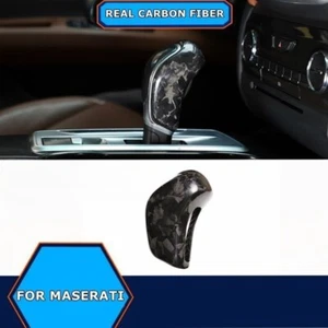 Cubierta de perilla de cambio de marchas de coche de fibra de carbono forjada para Maserati Ghibli 2013-2018 - Imagen 1 de 6