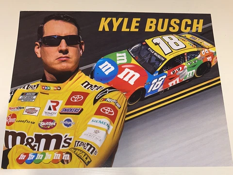 2022 KYLE BUSCH "M&M'S TOYOTA" #18 NASCAR CUP SERIES POSTCARD Cover