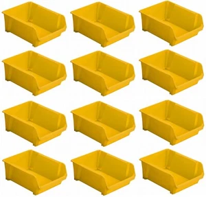 Stanley STST55400 #4 Yellow Stackable  Poly Storage Bins - Pack of 12 - Picture 1 of 7