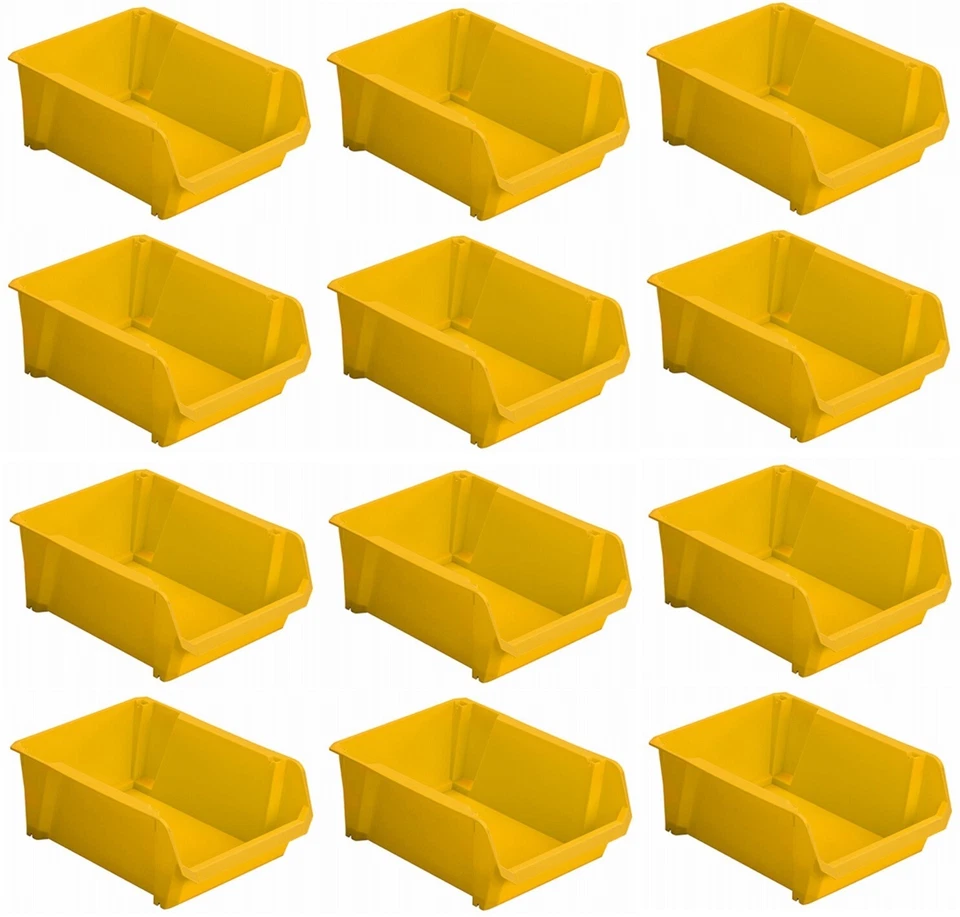 Stanley Stackable Storage Bin Polypropylene Yellow 9" " " STST55400