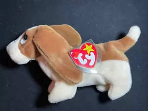 TY BEANIE BABY PENSIONIERTER TRACKER DER BASSET HOUND NEU MIT ETIKETT - Bild 1 von 2